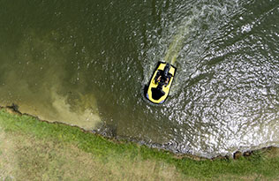 Triski – on water aeriall view